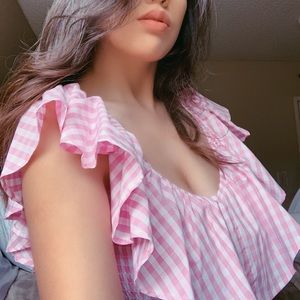 gingham crop top